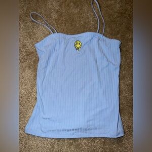 Rue21 Light Blue Camisole with Yellow Smiley Patch